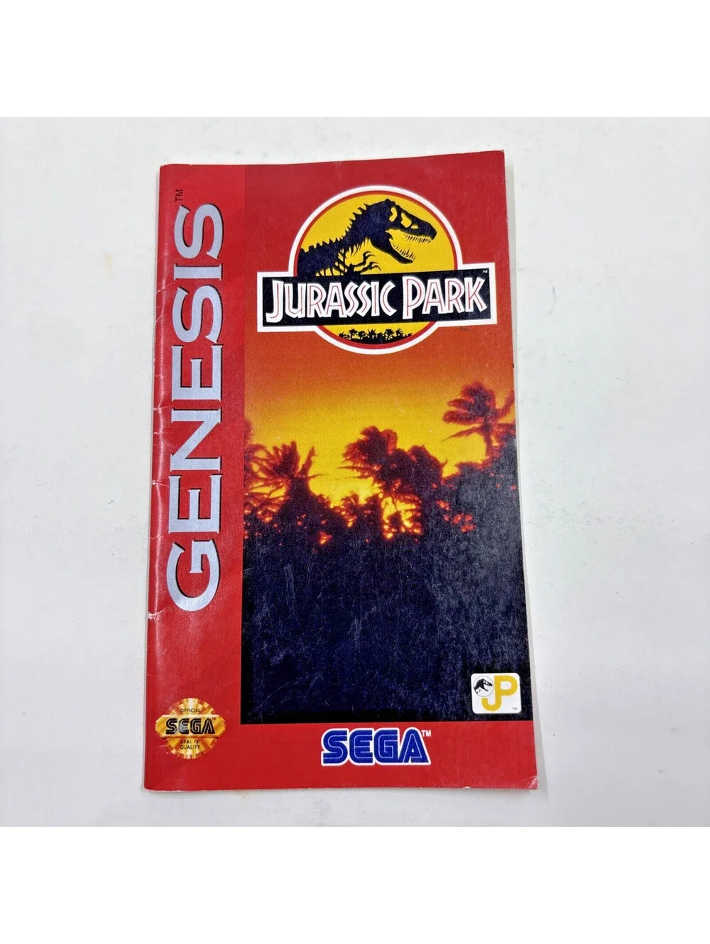 Jurassic Park (Sega Genesis, 1993) SG Cartridge & Manual Tested & Works